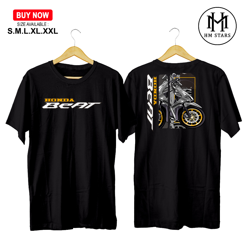 KAOS PRIA HONDA BEAT - BAJU HONDA BEAT MODIFICATION - KAOS DISTRO - KAOS KATUN COMBED - KAOS MOTOR C