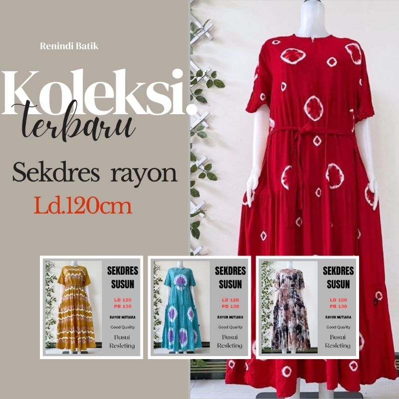 SEKDRESS SUSUN JUMBO // SEKDRES SUSUN LD.120 //READY STOK//SEKDRES JUMBO