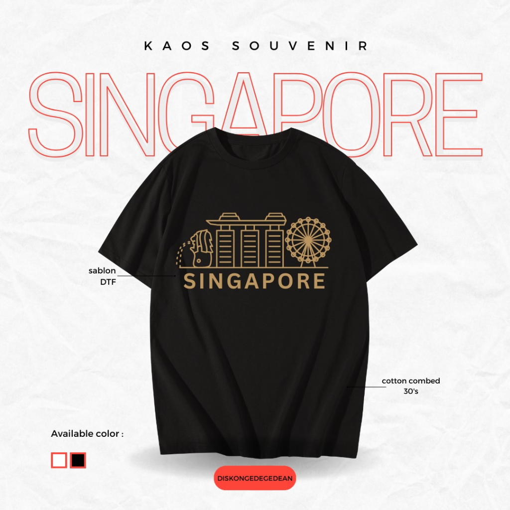 Kaos Oleh Oleh Singapore Singapura  Baju Oleh-oleh Singapore Singapura Kaos Souvenir Singapura Singa