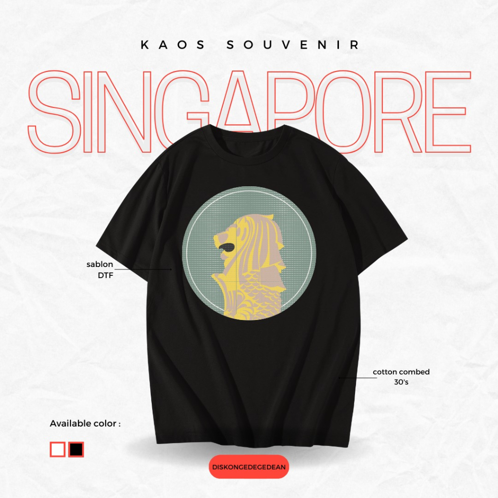 Kaos Oleh Oleh Singapore Singapura  Baju Oleh-oleh Singapore Singapura Kaos Souvenir Singapura Singa