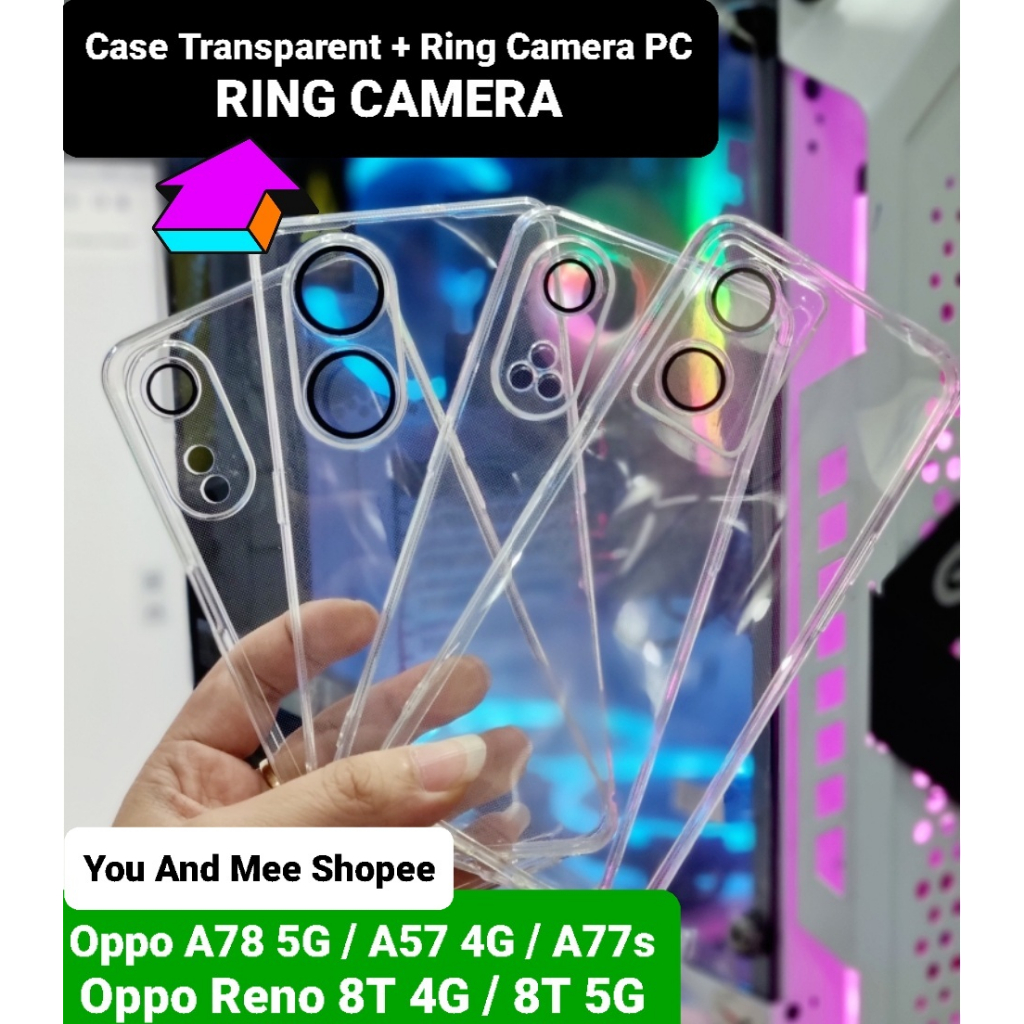 2024 Softcase SUPER TIPIS OPPO A78 A77s A57 2022 A57 4G, Reno8T 4G 8T 5G 1 MM Casing ULTRA Thin + Ri