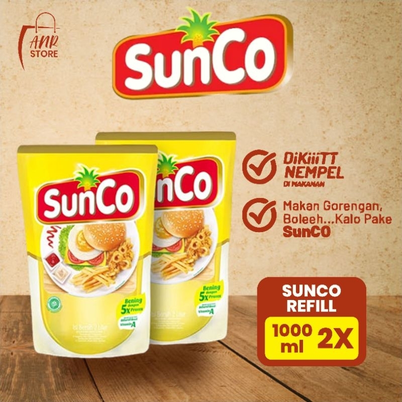 

SUNCO Minyak Goreng 1 Liter (1000 ml) 2X