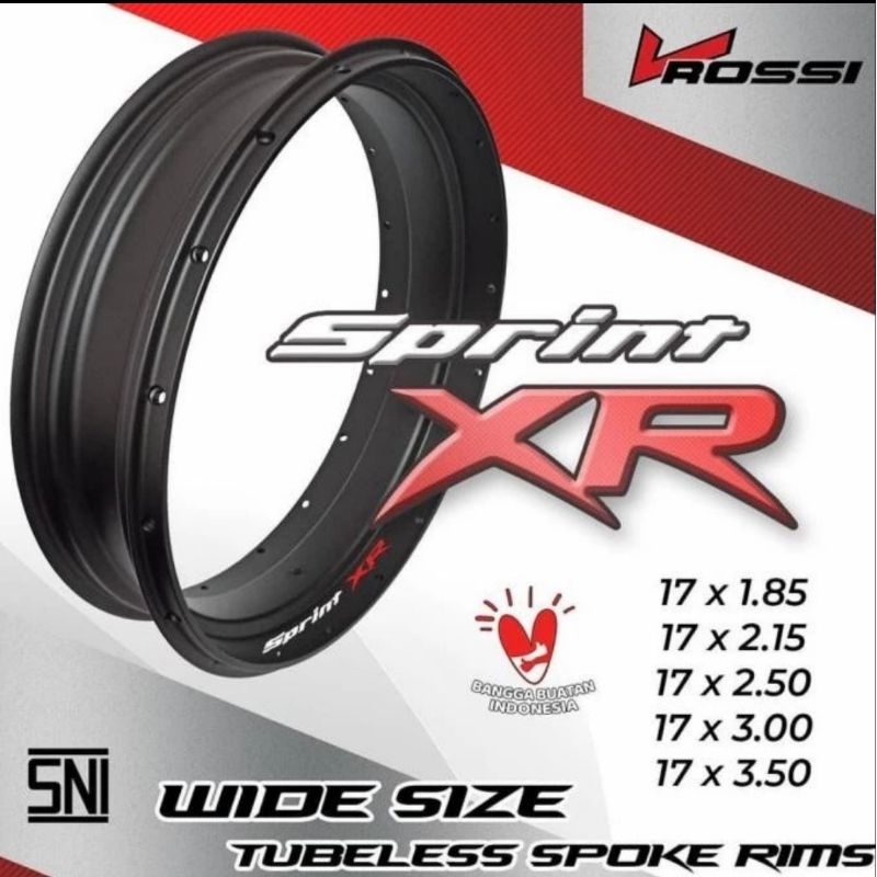velg rossi xr 215x17 black ano (hole 36)