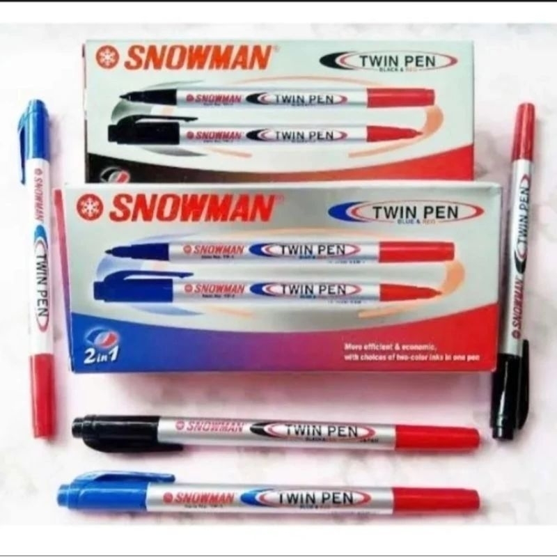 

Twinpen 2in1 snowman 1 kotak