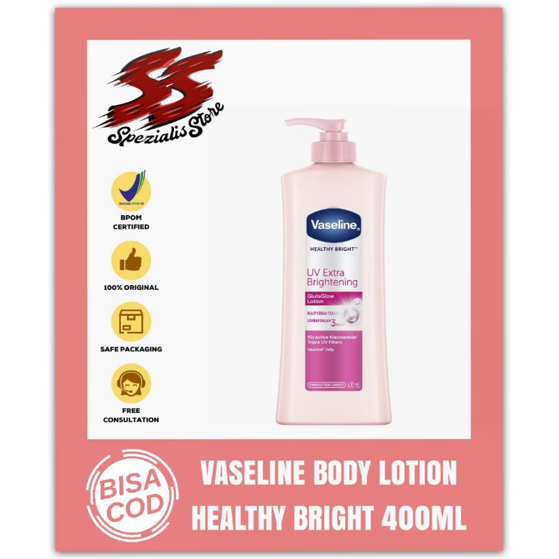 VASELINE Healthy Bright Handbody / Body Lotion 400ml | body lotion vaseline 400ml/vaselin body lotio