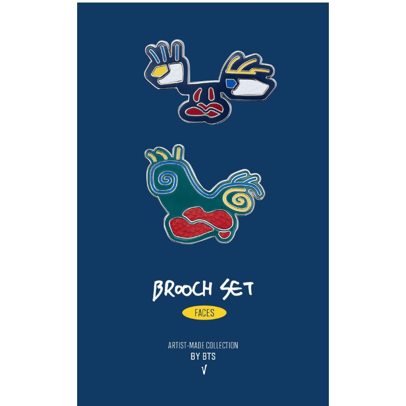 KPOP - BTS  Artist Made  collection By V  BTS Brooch set ( fase )