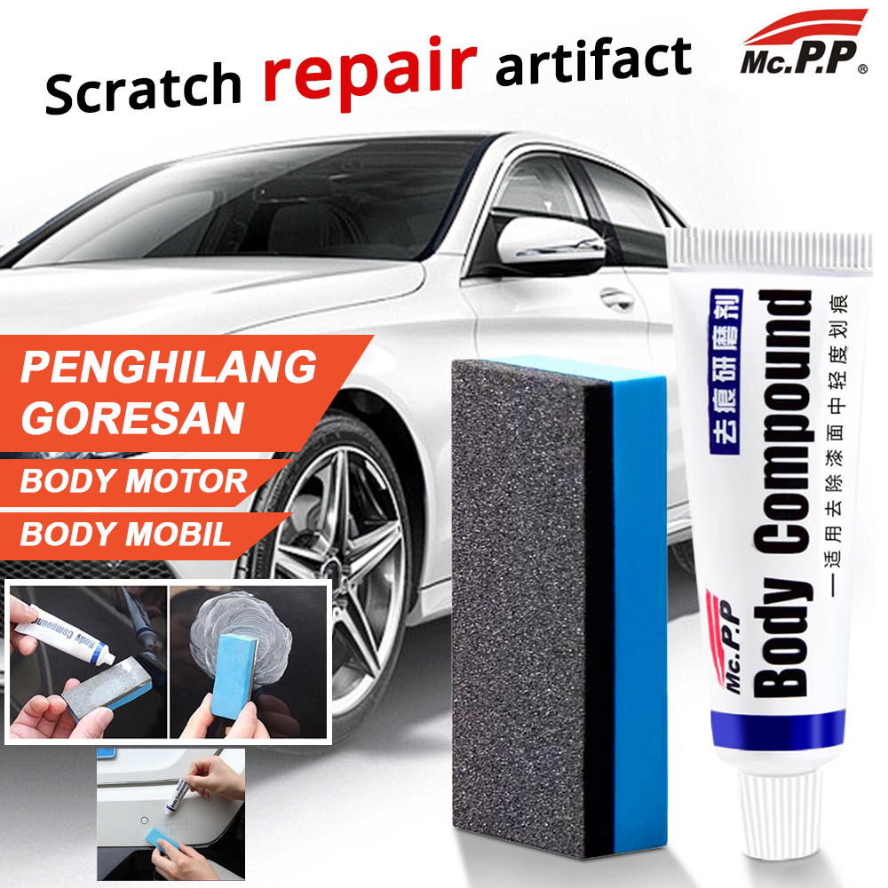 Body Compound Penghilang Baret Lecet Kompon Pengkilap Kendaraan Dempul Poles Mobil Motor Siap Pakai