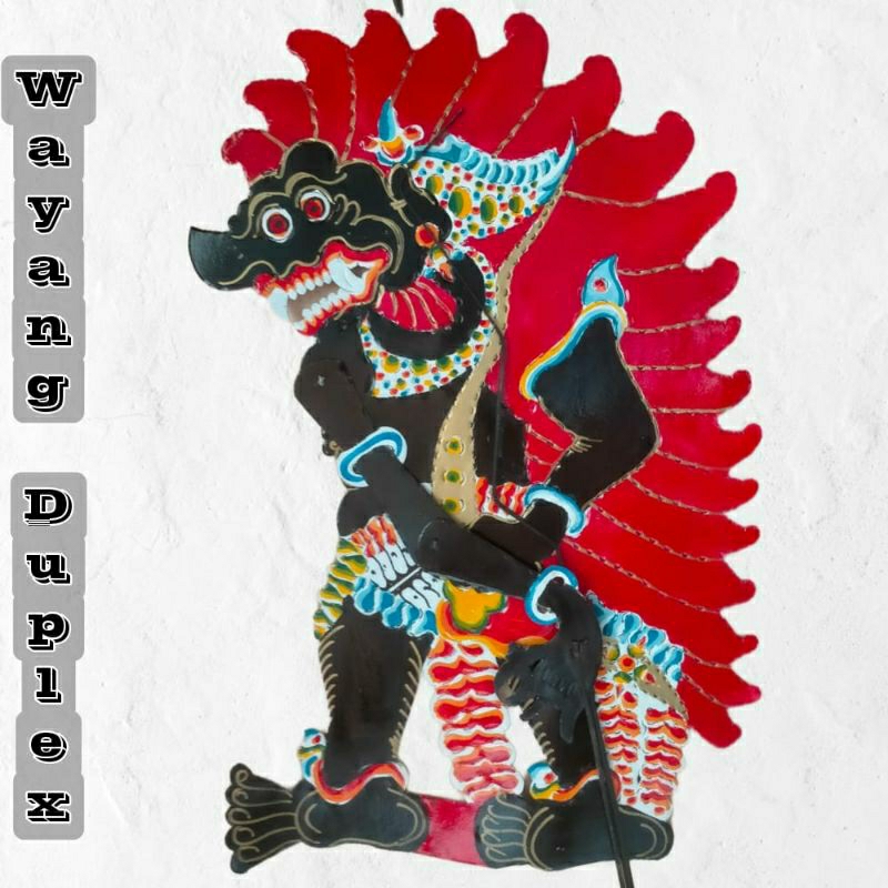 wayang kulit kertas duplex buto amral rambut geni 73cm