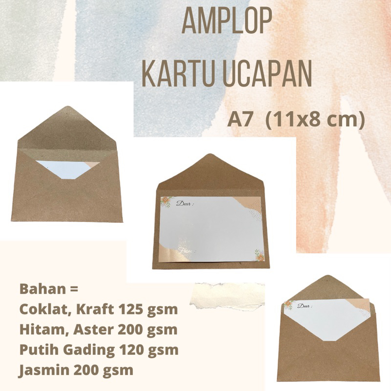 

AMPLOP untuk KARTU UCAPAN A7 AMPLOP VINTAGE / AMPLOP UNDANGAN / KRAF / VINTAGE