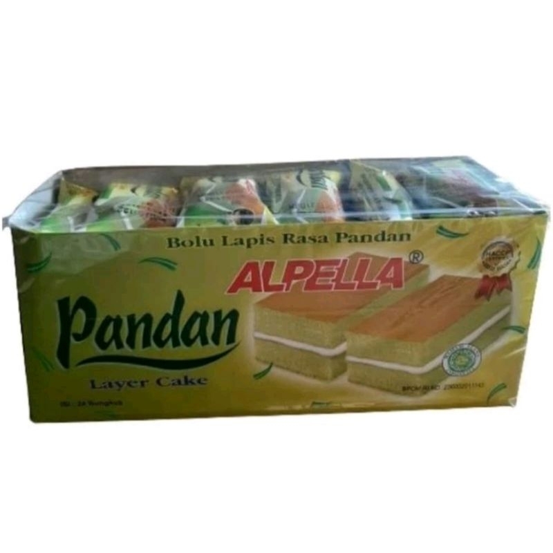 

Alpella Pandan Bolu Lapis Pandan 1 Box 24pcs