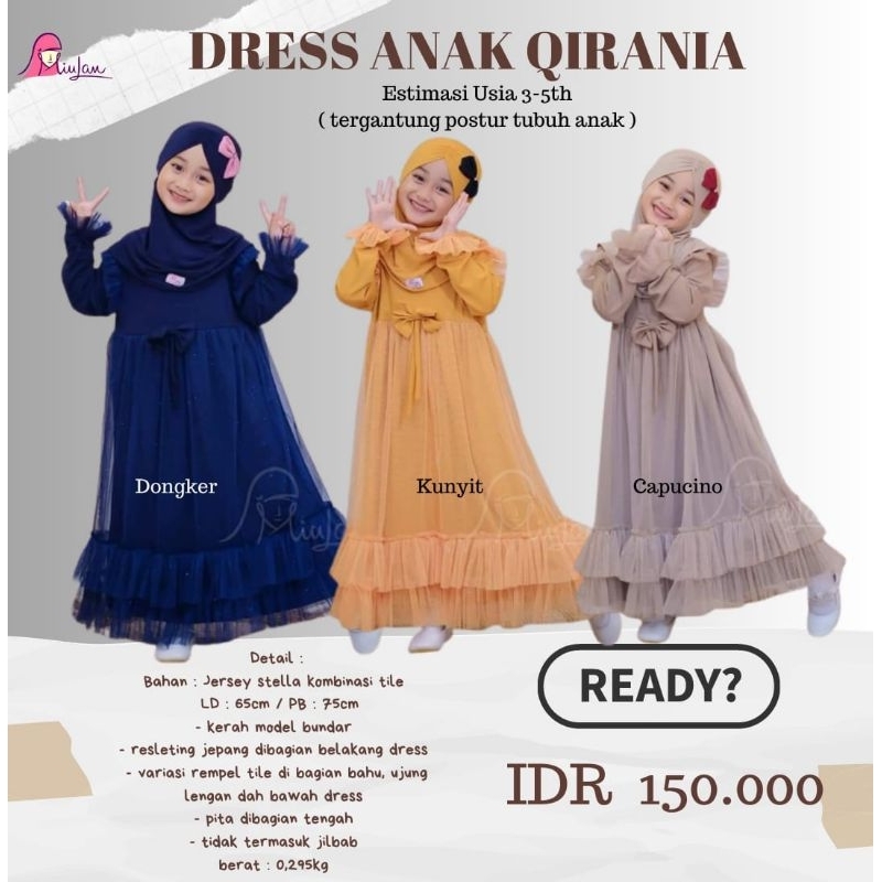 DRESS QIRANIA ANAK MIULAN
