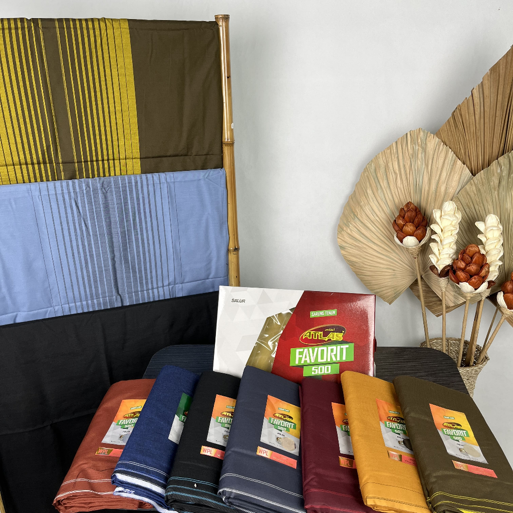 Sarung Atlas Favorit 500 - Sarung Tenun Motif Salur (Eceran, bisa pilih motif)