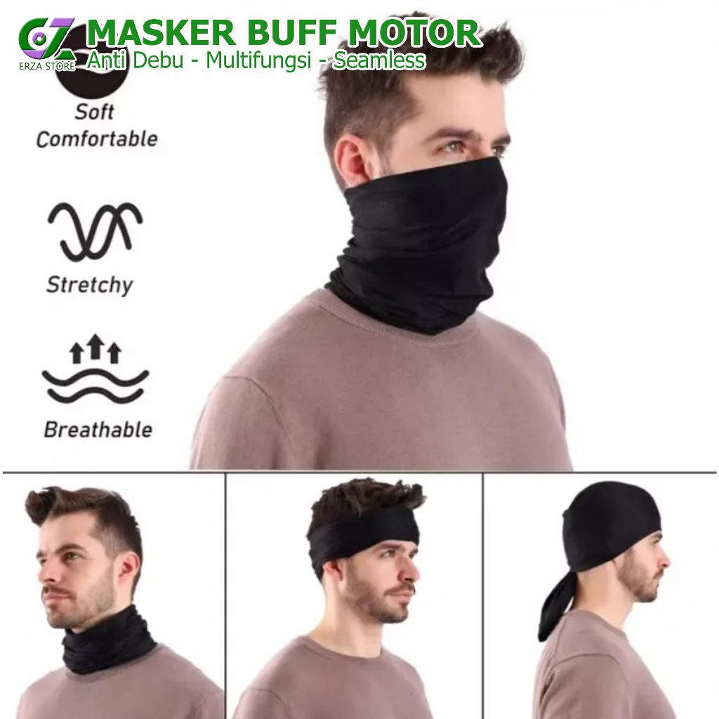 Masker Buff Bandana Slayer Pria Berkendara Motor Anti Debu Polusi Multifungsi