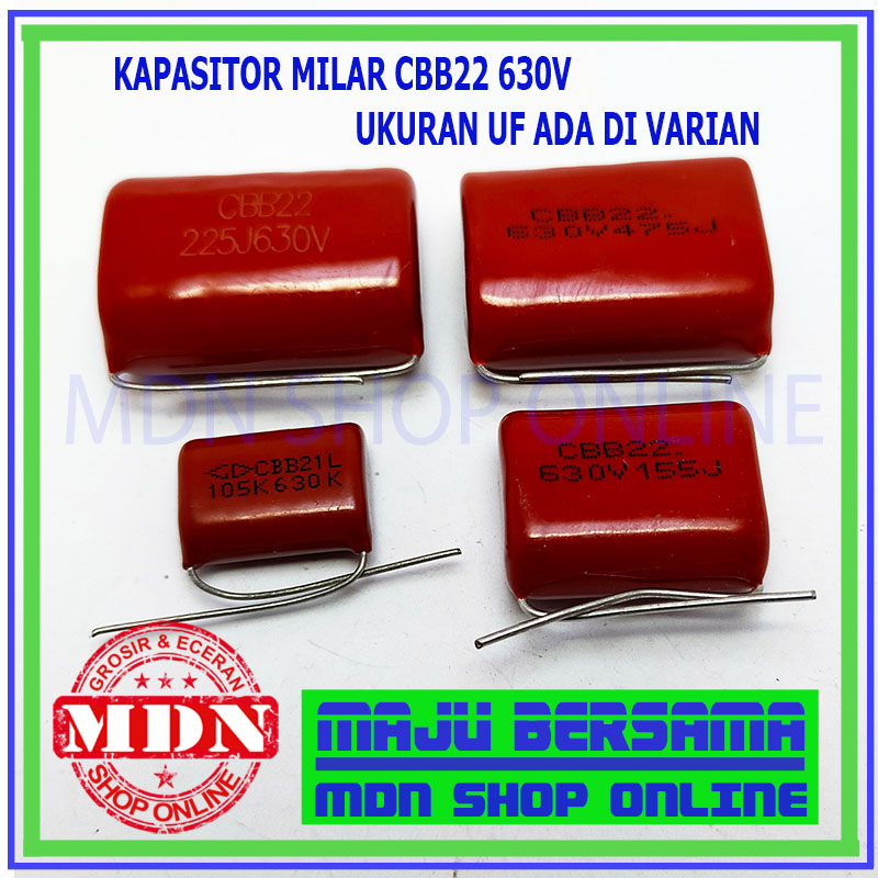 milar mylar kapasitor capasitor cbb22 105j 155j 225j 475j 630v