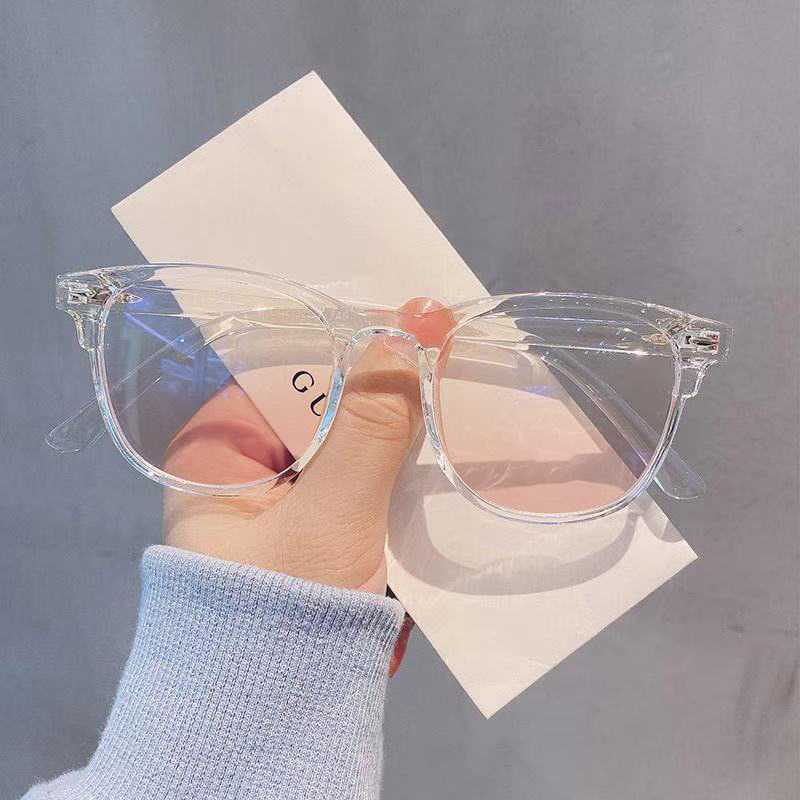 COD❤️ Cat Eye Kacamata Anti Radiasi / Frame Kacamata Lensa Flat / Gaya Leopard Retro Korea Fashion Wanita Glasses-yy-1-A