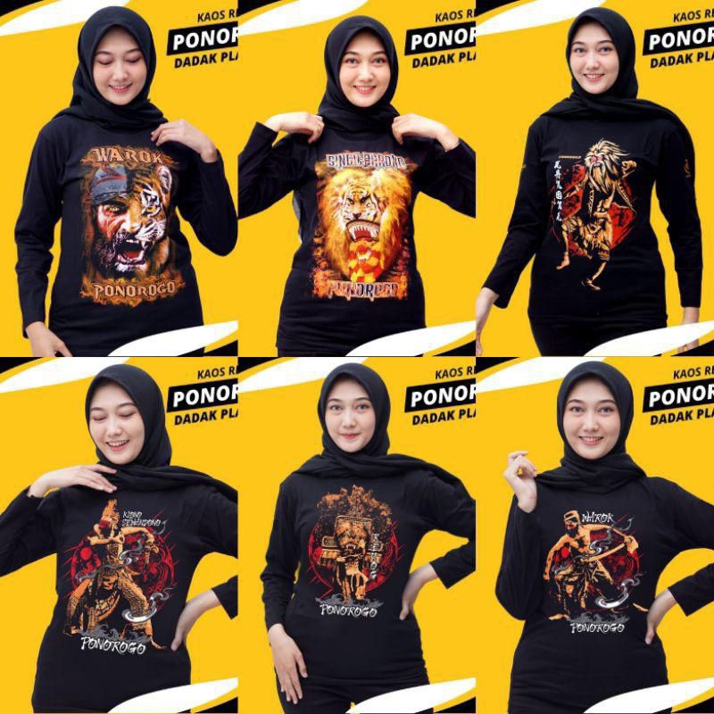 KAOS REOG TERLARIS LENGAN PANJANG KAOS REOG PONOROGO LENGAN PANJANG KAOS REYOG PONOROGO KAOS MURAH P