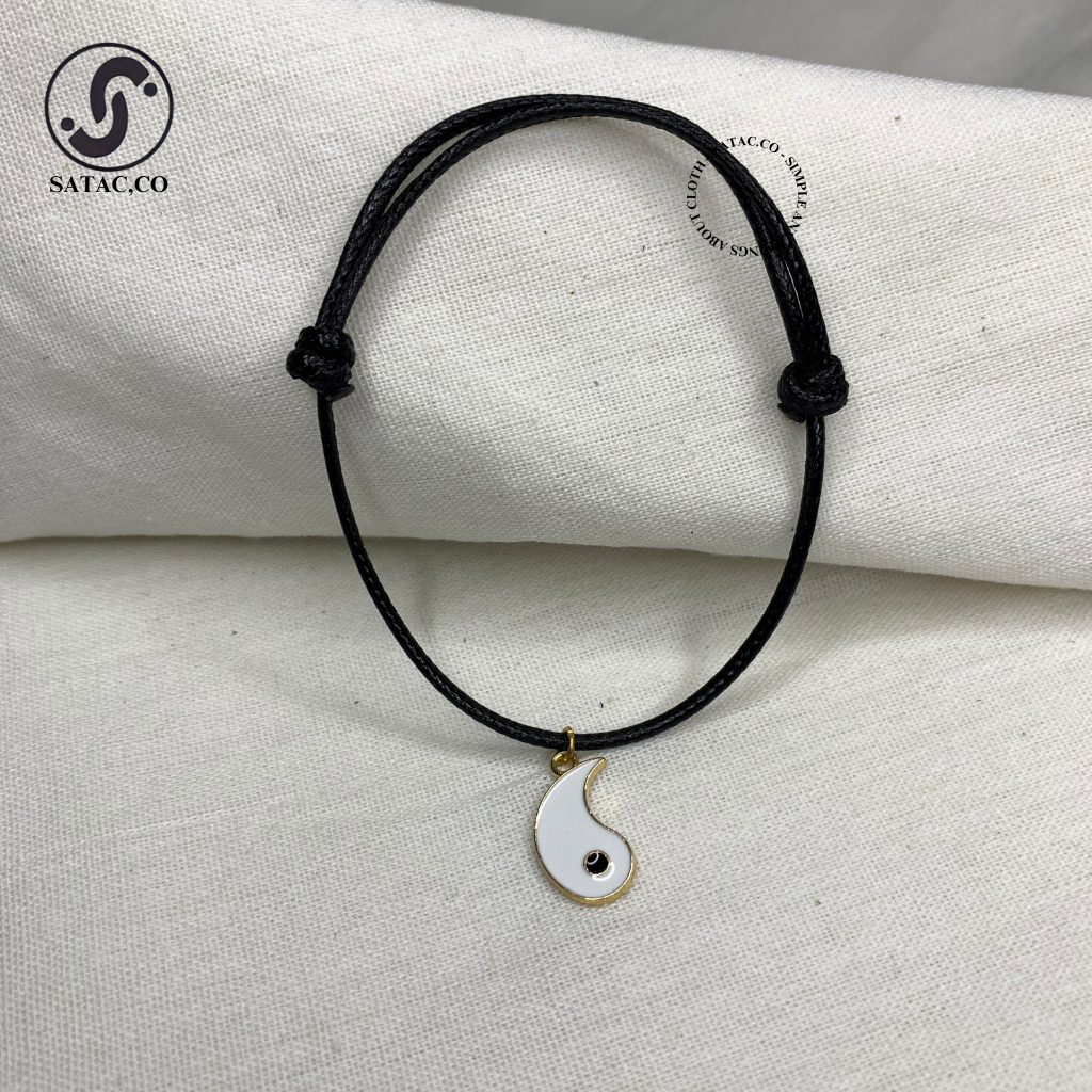 GELANG LIONTIN YIN-YANG (PUTIH)