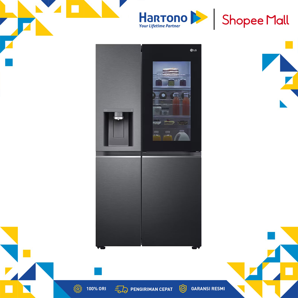 LG Kulkas InstaView Side By Side Refrigerator GCX257CQEW
