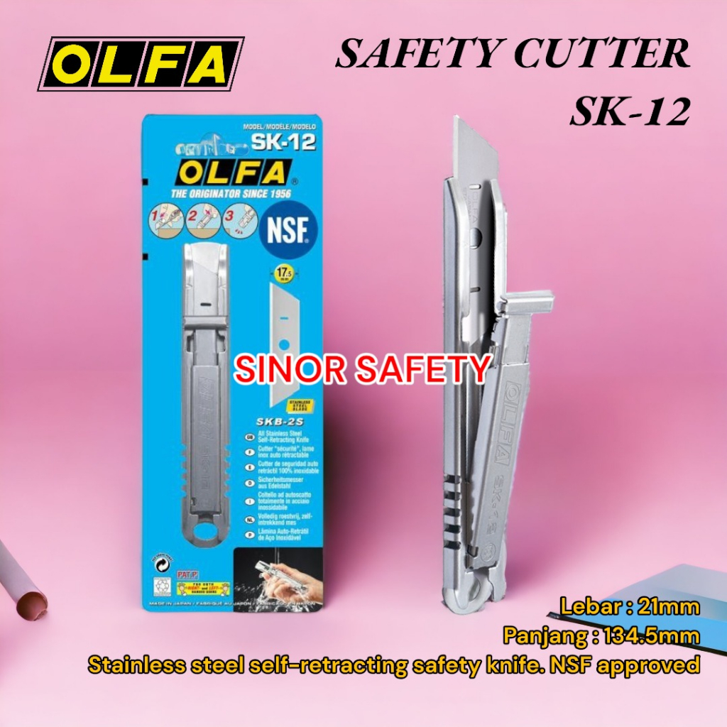 

OLFA Stainless Steel Safety Knife SK - 12