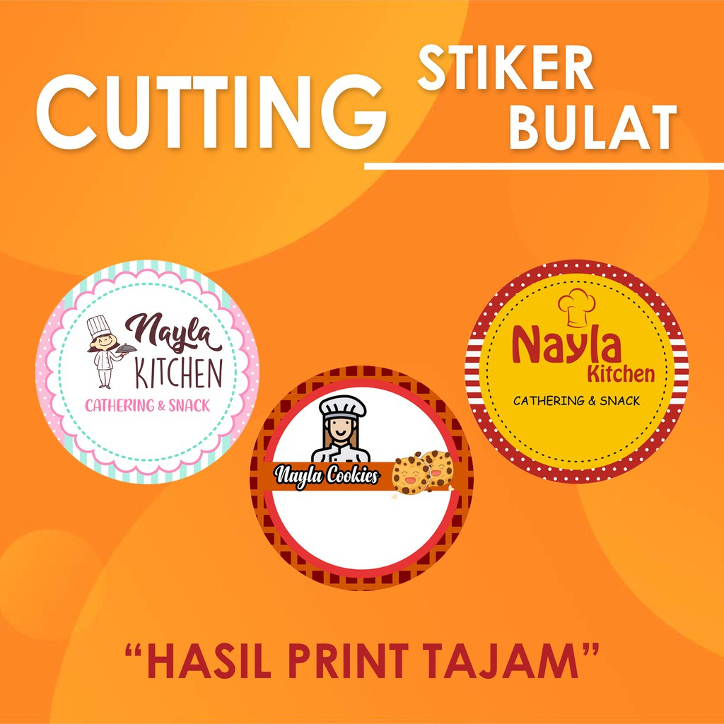 

Cetak Cutting Label Bulat II Label Sticker Olshop Custom II Bontax A3+