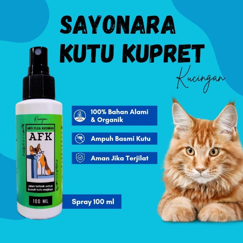 Anti Flea Kucingan AFK Obat Kutu Kucing Flea Remover Spray Kucingan