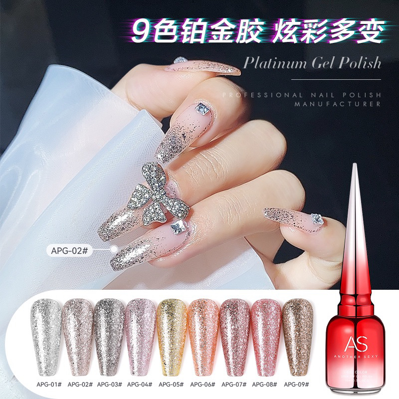[AS] Another Sexy 1 SET Nail Gel Polish Code (APG) Platinum Gel + Free Frame
