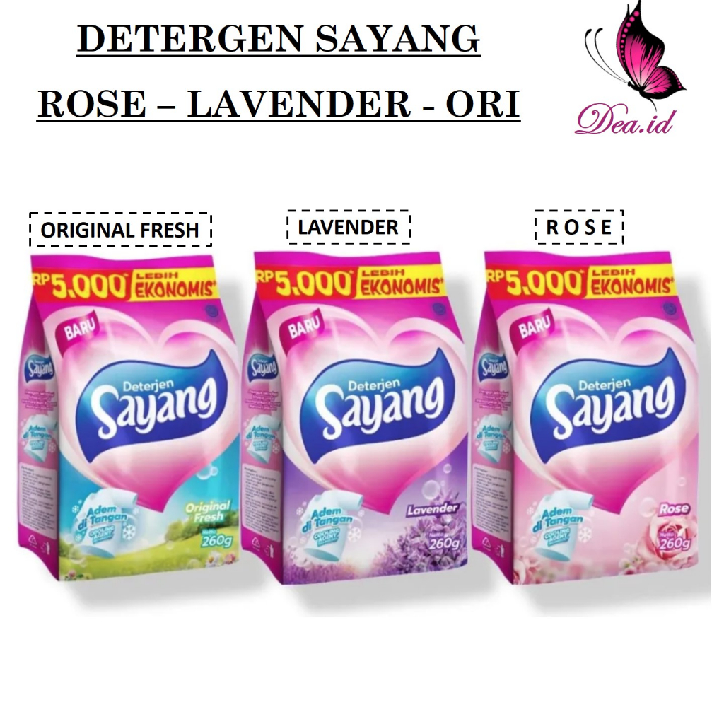 ANV [DEASHOP] DETERGEN SAYANG POWDER - DETERGEN BUBUK SAYANG - SAYANG DETERGEN ROSE LAVENDER