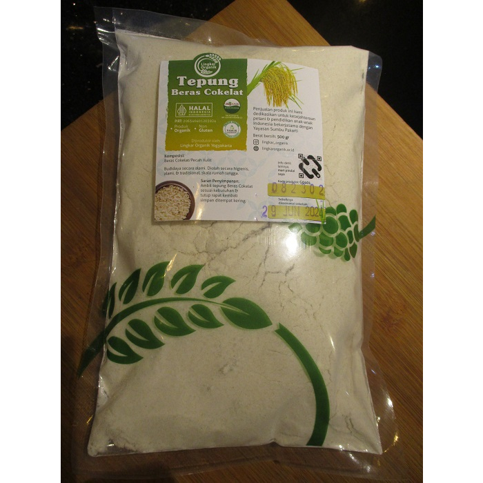 

TEPUNG BERAS COKLAT ORGANIK 500 gram - TEPUNG FREE GLUTEN - MPASI - TEPUNG LINGKAR ORGANIK