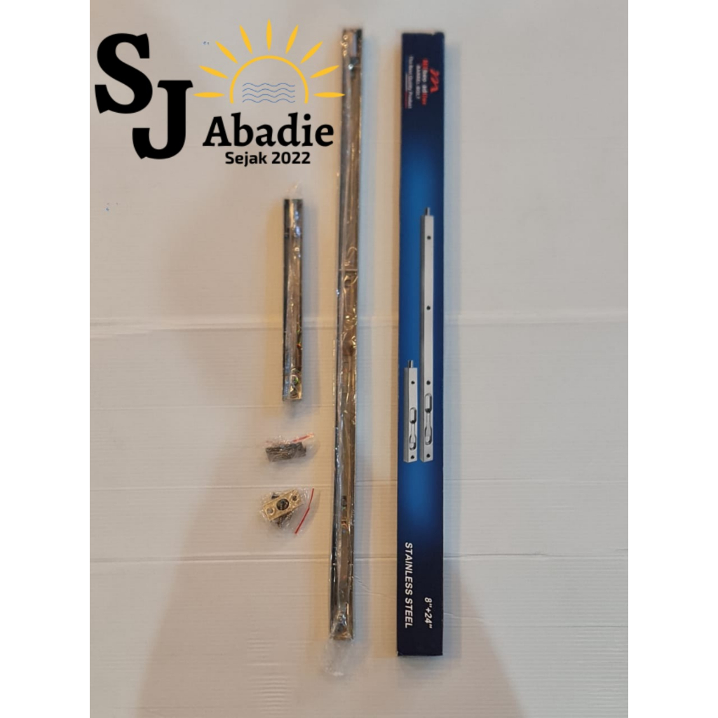 (1 SET) Grendel Tanam MULLER Stainless Steel Flush Bolt 815 Set 24 + 8 Inch | SJ ABADIE |