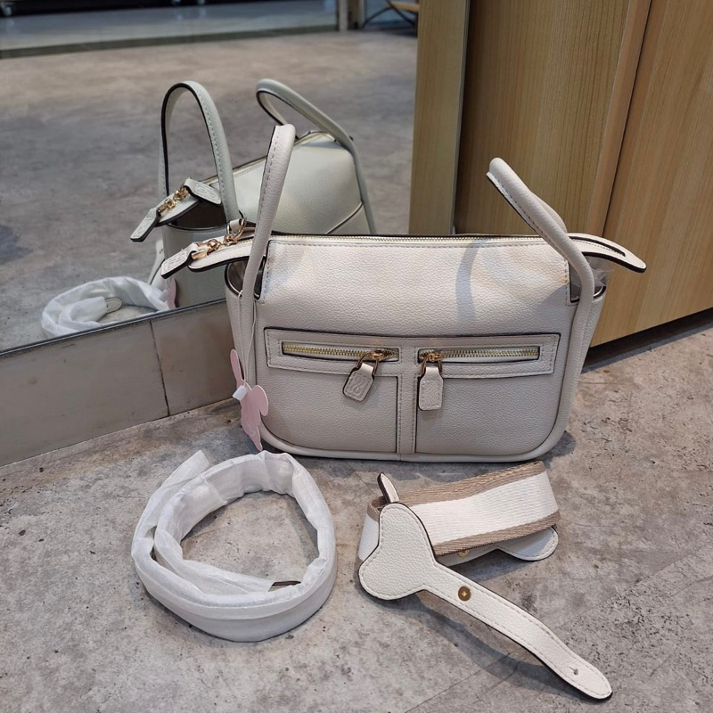 LITTLE BUNNY ZIPPY 22 PU WHITE ORIGINAL THAILAND