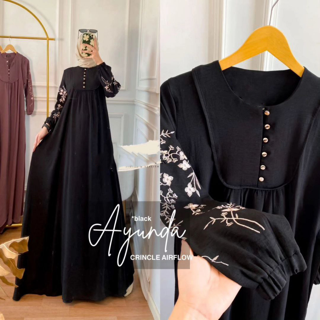 Gamis l Kondangan l Murah l Viral l Ayunda dress Um l Dress Santai