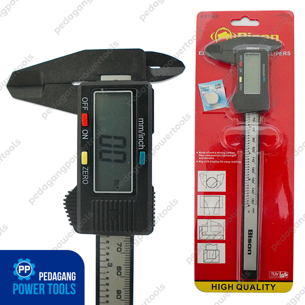 

BISON SIGMAT PLASTIK DIGITAL 150 VERNIER CALIPER JANGKA SORONG SKEKMAT
