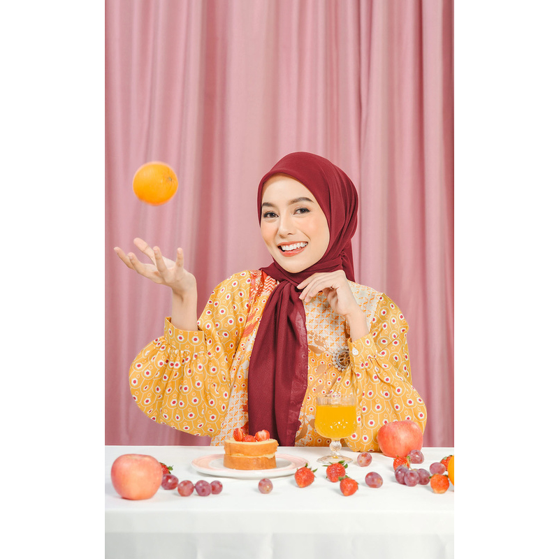 ARSSCARF - Kania Square - Pomegranate / Hijab Segi Empat