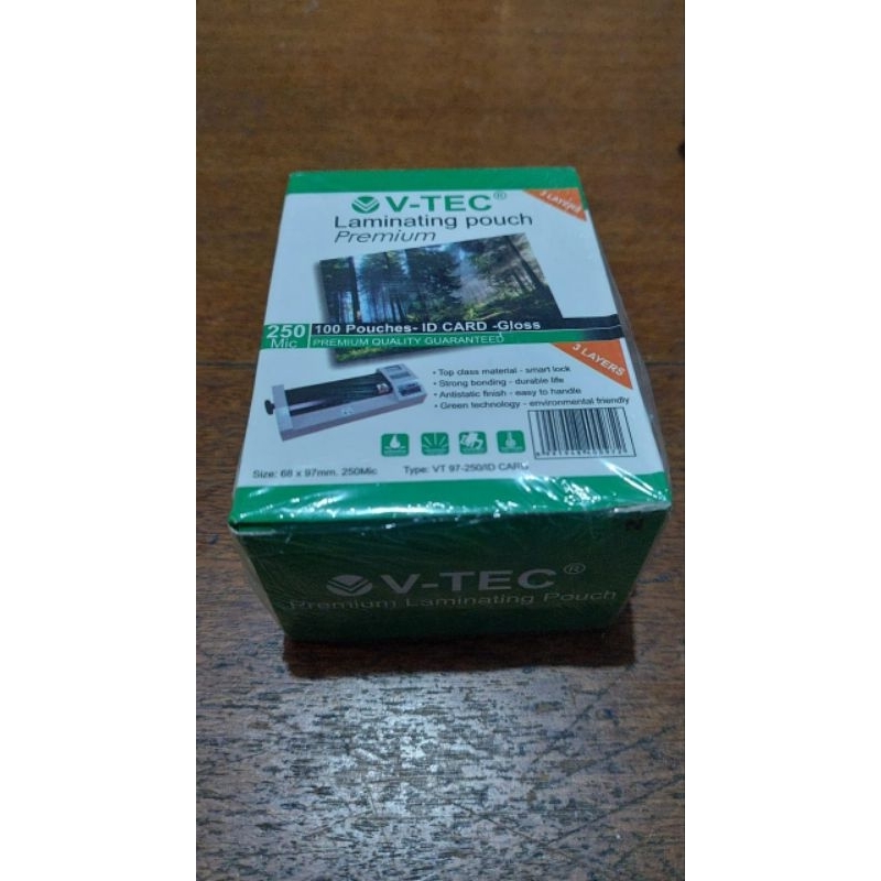

[1PAK/100LBR] PLASTIK LAMINATING KTP 250MC V-TEC / PLASTIK LAMINATING ID CARD 250MC VTEC