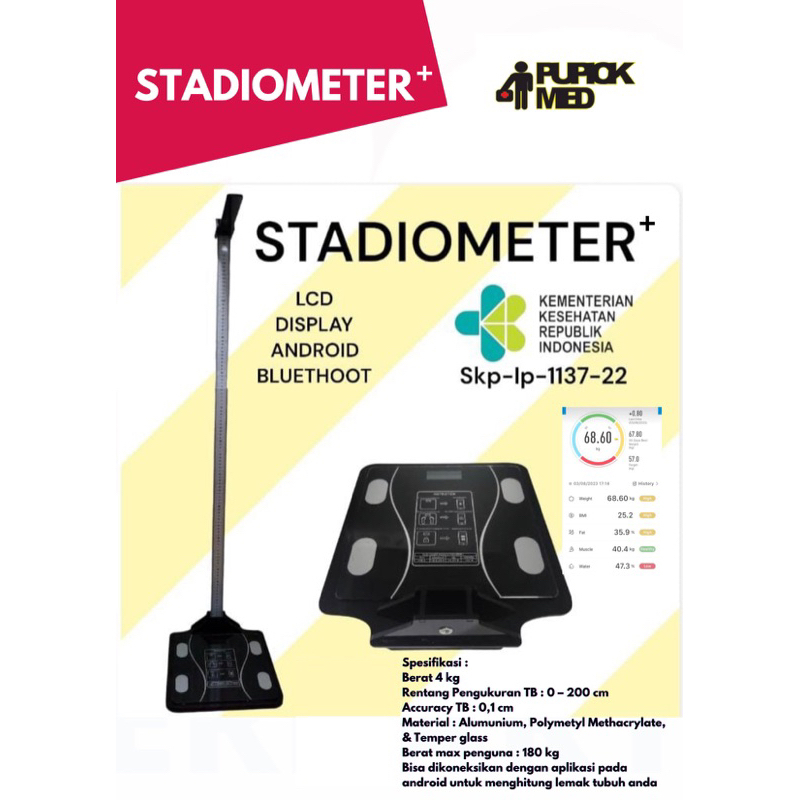 Stadiometer Akrilik Alumunium / Pengukur Panjang Badan / Stadiometer Timbangan