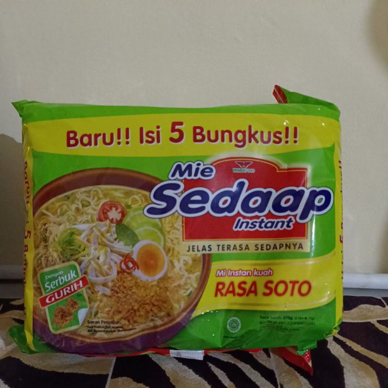 

MIE SEDAAP INSTAN KUAH RASA SOTO ISI 5 PCS