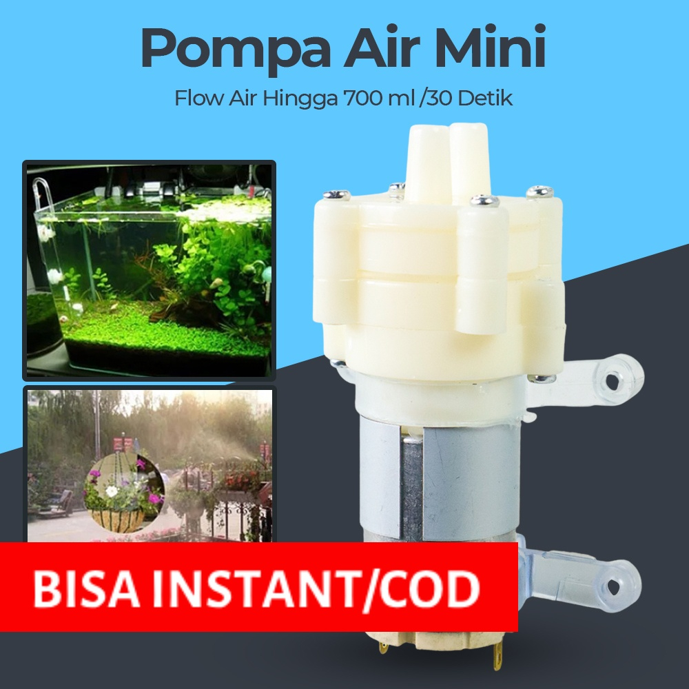 (BISA INSTANT/COD) Pompa Air Elektrik Mini Aquarium Akuarium Fish Tank Water Pump Tekanan Tinggi DC 