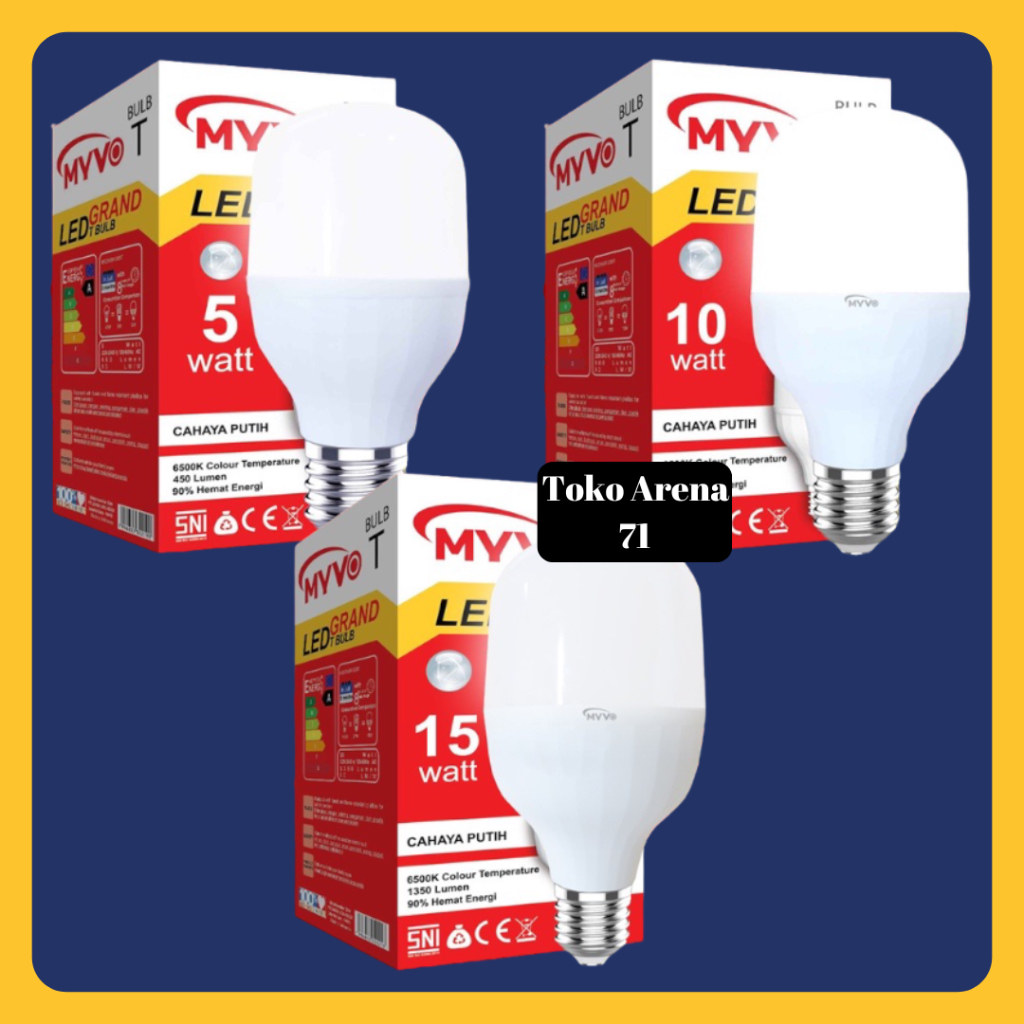 LAMPU LED MYVO GRAND BULB T 5W 10W 15W 5 Watt 10 Watt 15 Watt