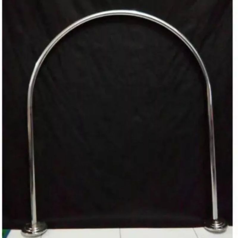 Tiang Besi Kamar Pas Model Oval Atau Fiting Rom / Besi Rel Gorden Ruang Ganti / Besi Tirai Kamar Rua