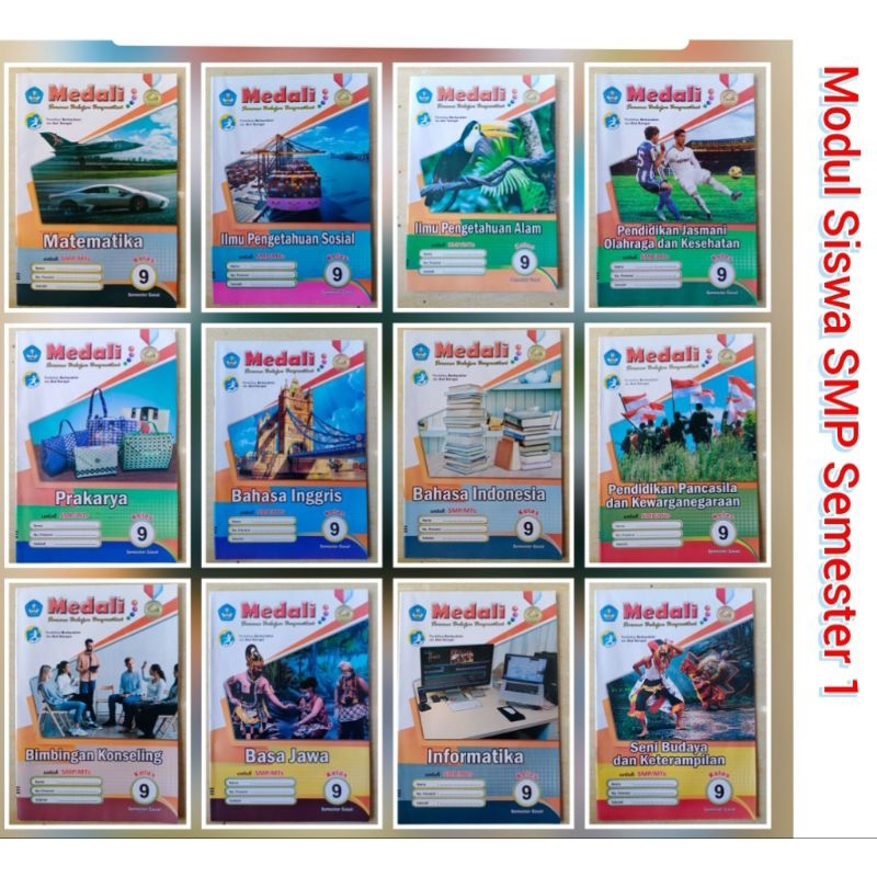 LKS SMP/MTS Kelas 9 Kurikulum Terbaru K13 Semester 1 LKS Medali SMP 9 modul Siswa SMP