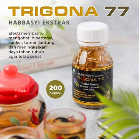 HABBASYI TRIGONA 77 200 KAPSUL Habbasyi 200 Kapsul Premium Habbatussauda plus Propolis Trigona Garli