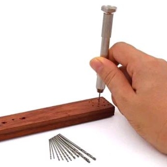 Mini Hand Drill Manual + 10 Mata Bor
