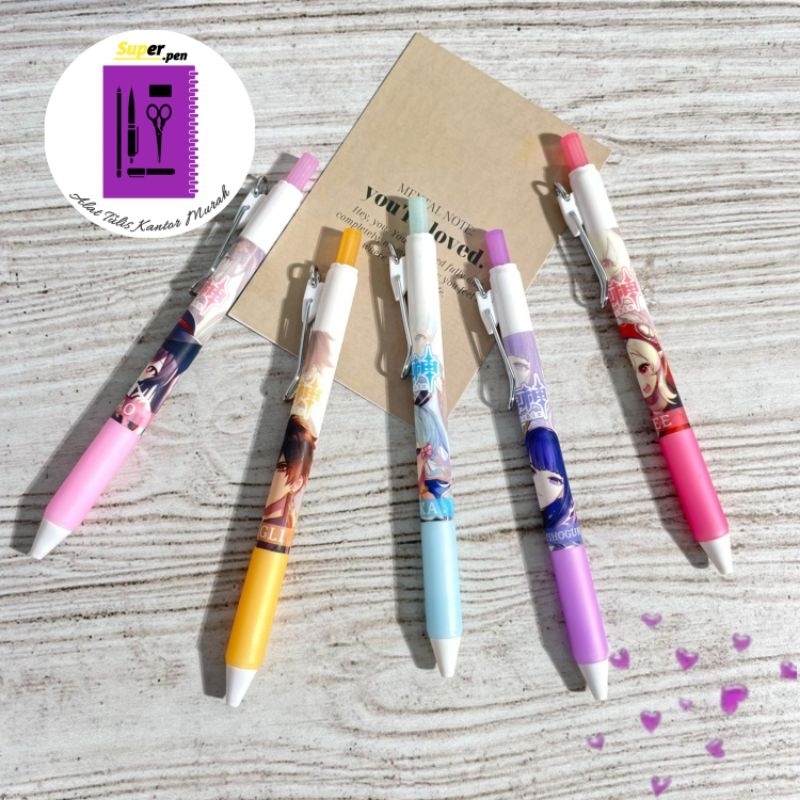 

pulpen cetek anime cewe mekanik pen tinta hitam bolpoin perlengkapan alat tulis kantor dan sekolah super murah