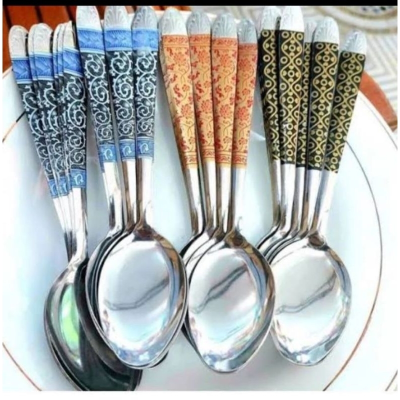 Sendok batik stainless (perlusin), sendok makan,sendok lusinan
