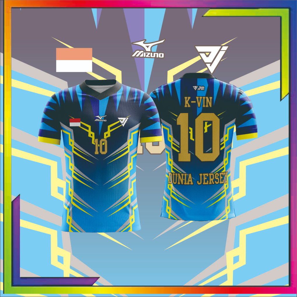 jersey volly gaming esport full printing custom nama dan logo team