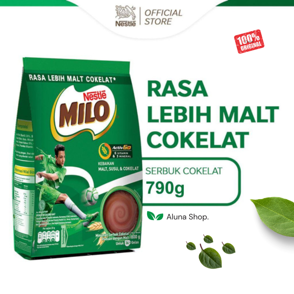 

Milo ActivGo Bubuk Coklat 790g Rasa Lebih Malt Cokelat