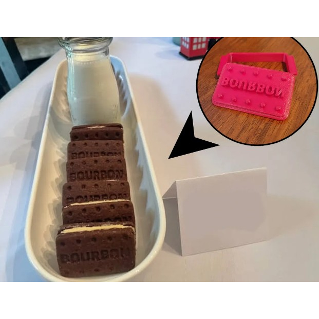 Cetakan Kue Biskuit Kotak - Bulat Nama Custom Name Biscuit Cookie Cutter