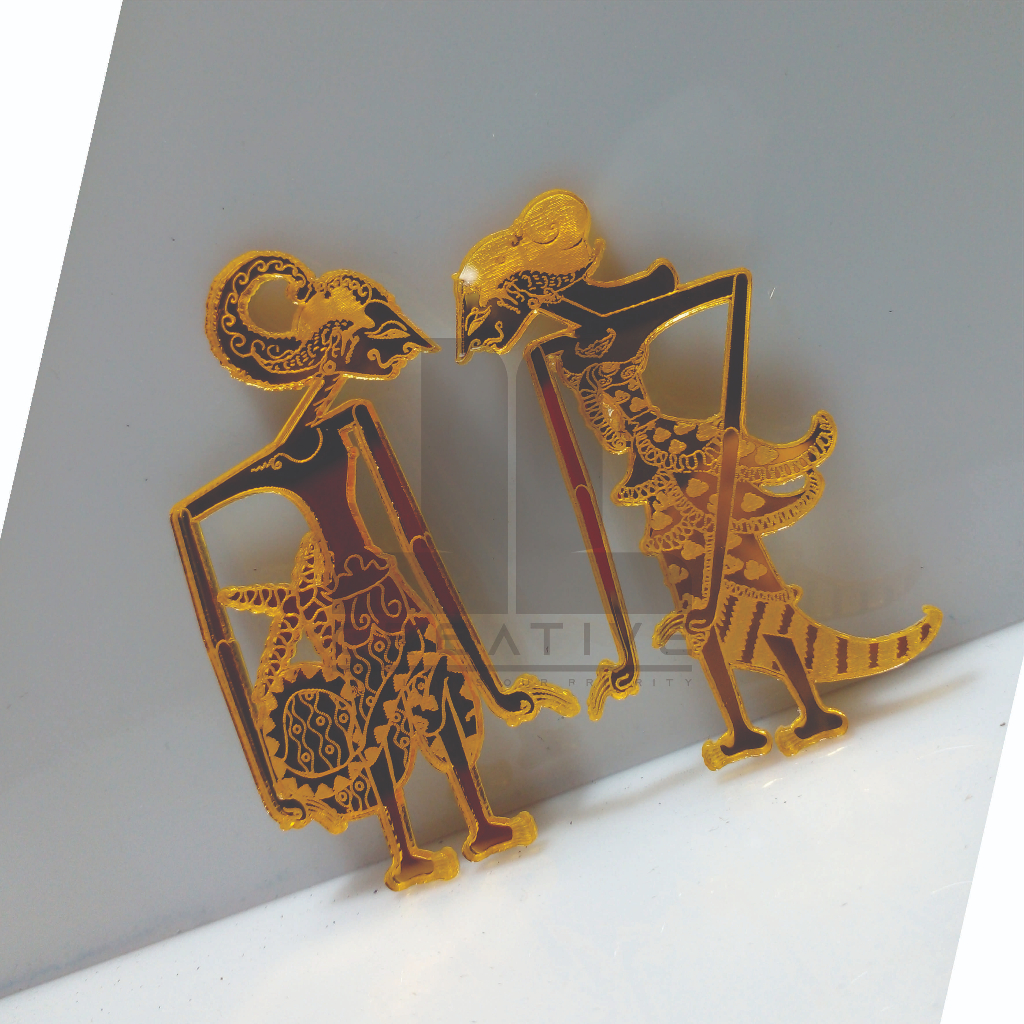 Bakulanku1717 Wayang Arjuna Subadra Mahar Bahan Akrilik Triplek Mdf