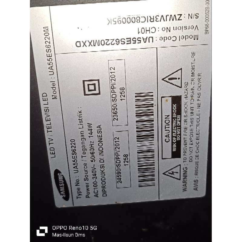 PSU POWER SUPPLY SUPLAY TV SAMSUNG UA 55ES6220 ua55es6220. 