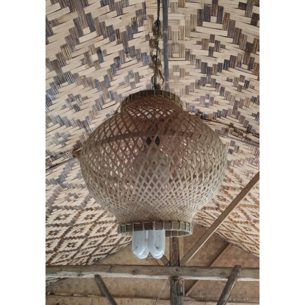 Kerajinan Ayaman Tradisional Bambu / Kerajinan Lampu Untuk Hiasan Lampu Gantung Kekinian Ori